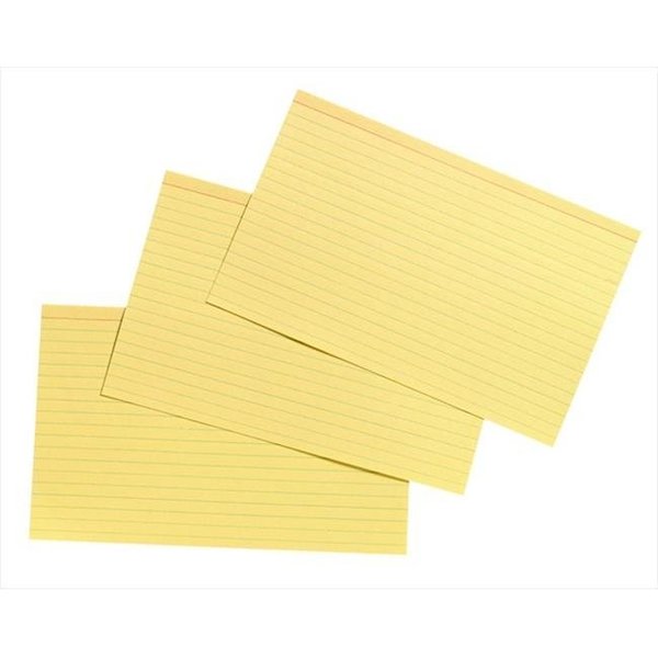 Pen2Paper 5 x 8 In. Heavyweight Ruled Index Card; Canary; Pack - 100 PE1206286